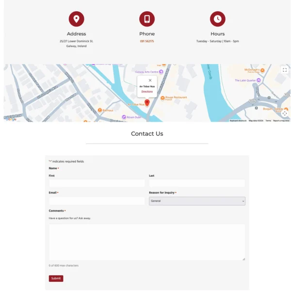 An Tobar Nua - Contact Page