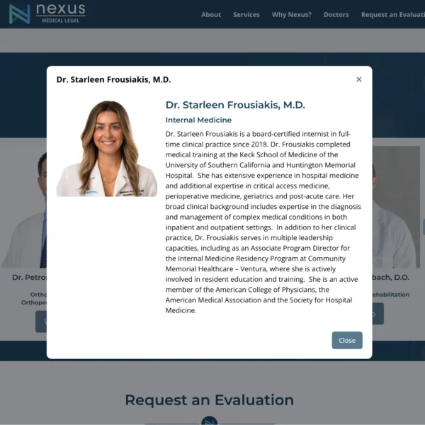 Portfolio - Nexus doctor bio