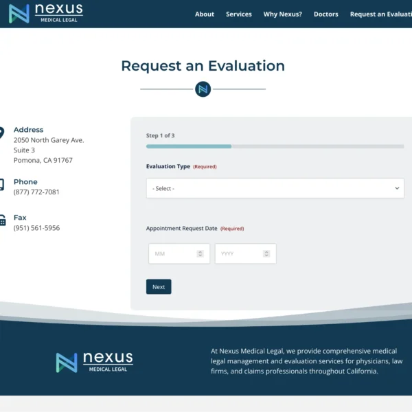 Portfolio - Nexus contact form
