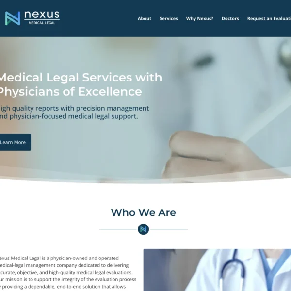 Portfolio - Nexus homepage